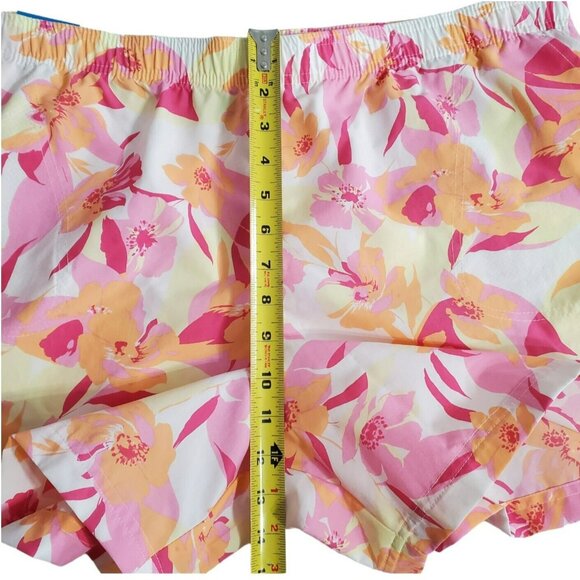 New Columbia Shorts Tropical Floral Pink Yellow Orange Womens 2X XXL Hawaiian - Picture 10 of 15